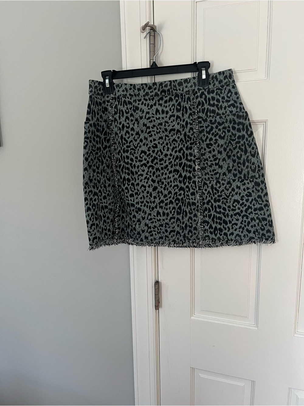 Umgee Green Leopard Print Mini Skirt